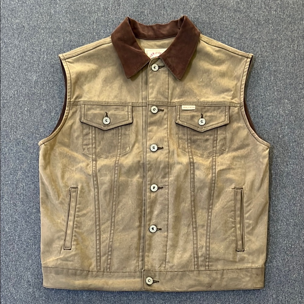 Iron and Resin Rambler Vest made in the USA Waxed Canvas - M